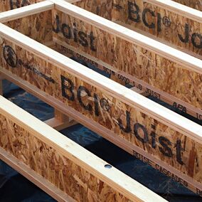 BCI engineered wood floor joists